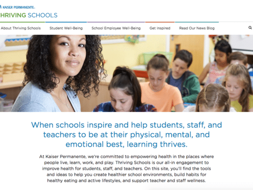 Kaiser Permanente Thriving Schools: Website Re-Design